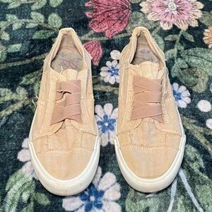 Women's Beige Slip-On Sneakers